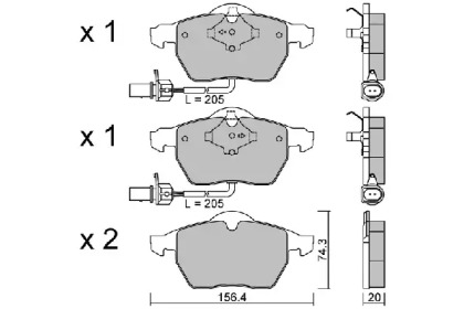 Комплект тормозных колодок (AISIN: BPVW-1010)